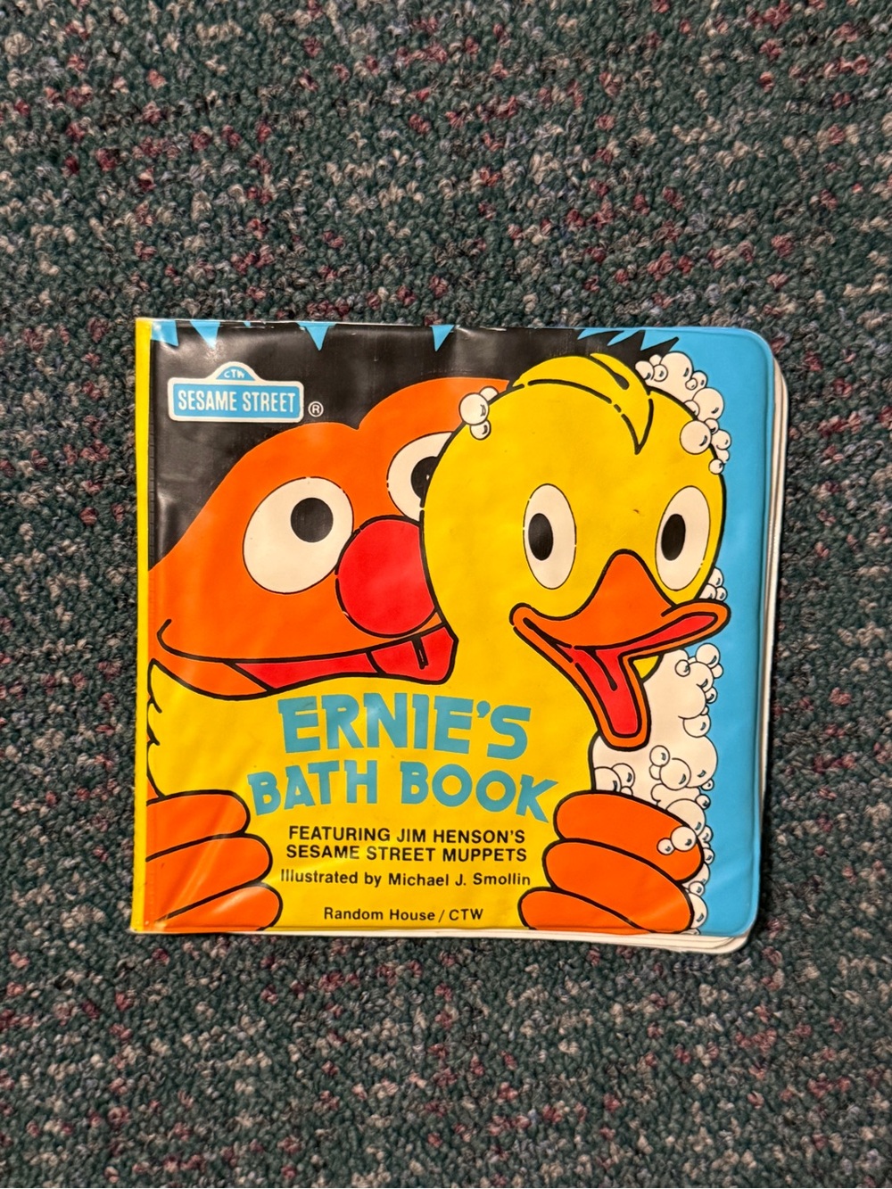 Vintage 1982 Sesame Street Ernie's Bath Book Vinyl